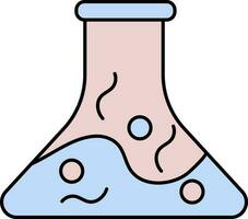 illustration de chimique ballon icône dans rose et bleu couleur. vecteur