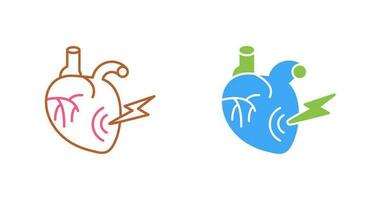 icône de vecteur de crise cardiaque