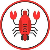 conception d'icône de vecteur de homard