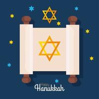 conception de vecteur de hanukkah torah heureux