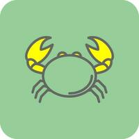 Crabe vecteur icône conception