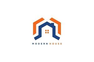 création de logo de maison moderne avec concept créatif vecteur