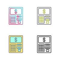 icône de vecteur de guichet automatique