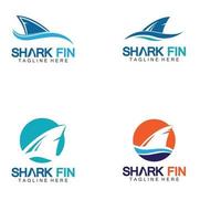 conception de requin poisson logo vector illustration