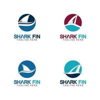 conception de requin poisson logo vector illustration