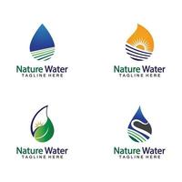 icône de vecteur de logo eau nature