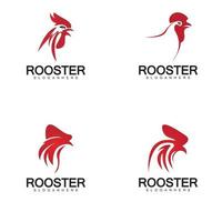 vecteur de logo tête de coq