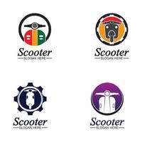 illustration d'icône vector scooter cyclomoteur logo