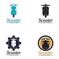 illustration d'icône vector scooter cyclomoteur logo