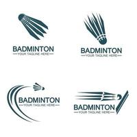 conception de badminton logo vector icon illustration