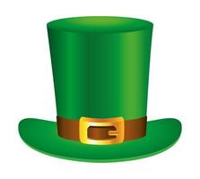 icône de saint patrick chapeau vert lutin vecteur