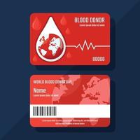 carte de donneur de sang vecteur