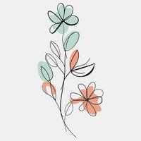 minimaliste floral vecteur art des illustrations pour occasions modèle ancien mode main tiré décor