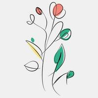 minimaliste floral vecteur art des illustrations pour occasions modèle ancien mode main tiré décor