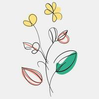 minimaliste floral vecteur art des illustrations pour occasions modèle ancien mode main tiré décor