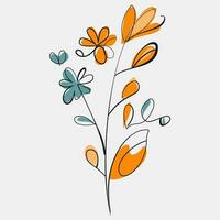 minimaliste floral vecteur art des illustrations pour occasions modèle ancien mode main tiré décor