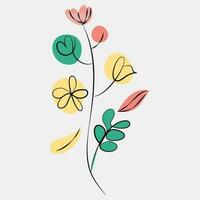 minimaliste floral vecteur art des illustrations pour occasions modèle ancien mode main tiré décor