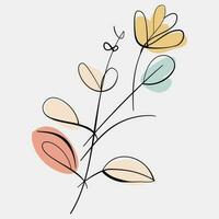 minimaliste floral vecteur art des illustrations pour occasions modèle ancien mode main tiré décor