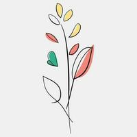 minimaliste floral vecteur art des illustrations pour occasions modèle ancien mode main tiré décor