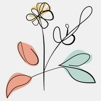 minimaliste floral vecteur art des illustrations pour occasions modèle ancien mode main tiré décor