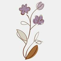 minimaliste floral vecteur art des illustrations pour occasions modèle ancien mode main tiré décor