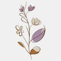 minimaliste floral vecteur art des illustrations pour occasions modèle ancien mode main tiré décor