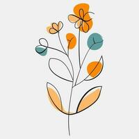 minimaliste floral vecteur art des illustrations pour occasions modèle ancien mode main tiré décor