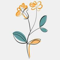 minimaliste floral vecteur art des illustrations pour occasions modèle ancien mode main tiré décor