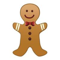 joyeux joyeux noël biscuit gingerman vecteur