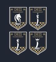 emblèmes du tournoi d'échecs vecteur