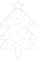 étoiles et points décoré Noël arbre. vecteur