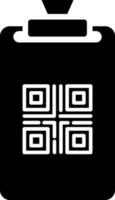 noir et blanc illustration de qr code icône. vecteur