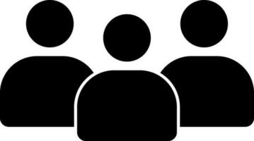 silhouette de équipe icône sur blanc Contexte. vecteur