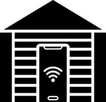 vecteur illustration de maison connecté à Wifi icône ou symbole.
