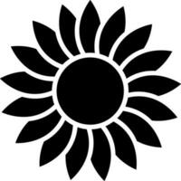 fleur icône ou symbole dans noir et blanc couleur. vecteur