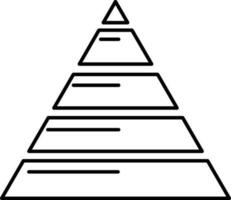 pyramide icône dans mince ligne art. vecteur