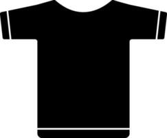 T-shirt icône ou symbole dans noir et blanc couleur. vecteur