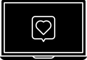l'amour ou préféré message dans portable icône. vecteur