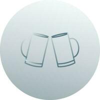 icône de vecteur de grillage de bières