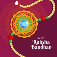 bracelet rakhi pour célébrer raksha bandhan vecteur