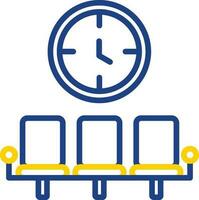 conception d'icône de vecteur de salle d'attente