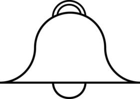 noir ligne art illustration de une cloche. vecteur