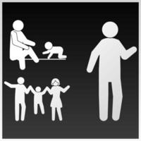 pictogramme famille personnes vecteur