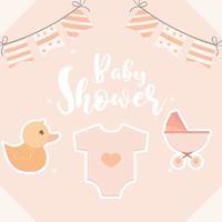 invitation de douche de bébé vecteur