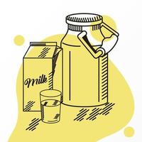 produits d'emballage de lait vecteur