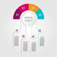 concept d'entreprise de modèle infographique avec diagramme. vecteur