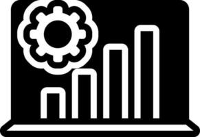 solide icône pour une analyse processus vecteur