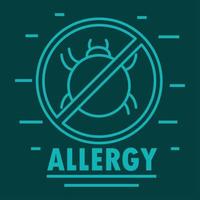 signe d'acariens d'allergie vecteur