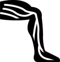 solide icône pour jambe veines vecteur