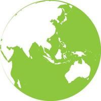 vert globe, écologie icône. vecteur